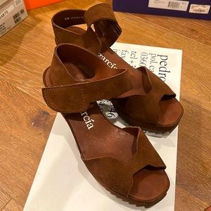 Pedro Garcia Suede wedge sandals